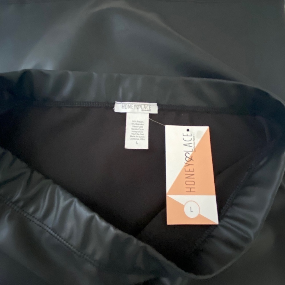 11. Honey and Lace Vegan Faux Leather Pleather Skirt - Picture 8 of 11